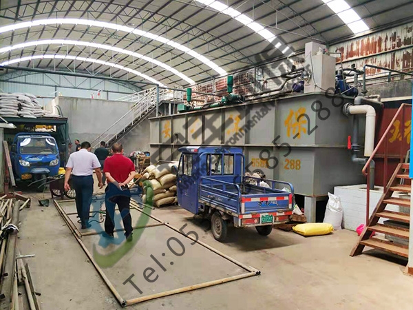 龍口市500噸宰雞廢水運行現場